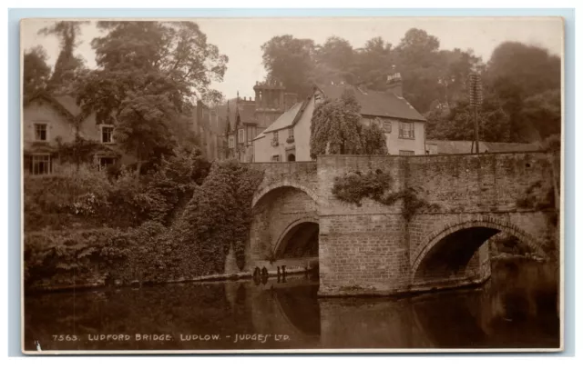 Postcard Ludlow Shropshire Ludford Bridge