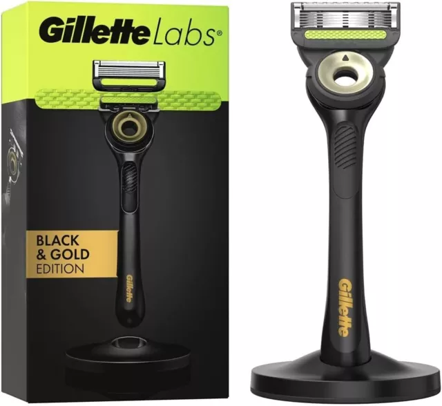 Gillette Labs mit Peelingstab Rasiermesser - schwarz/gold Griff + 1 Mine