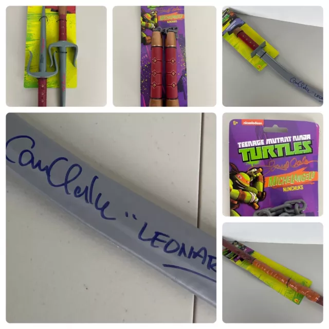 Rubies TMNT Teenage Mutant Ninja Turtles 2012 Weapons Costume prop Autograph 4pc 2