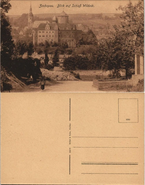 Ansichtskarte Zschopau Schloss Wildeck 1917