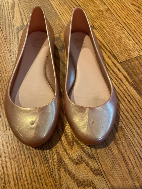 Mel By Melissa, Girls Gold Flats,  Size 13