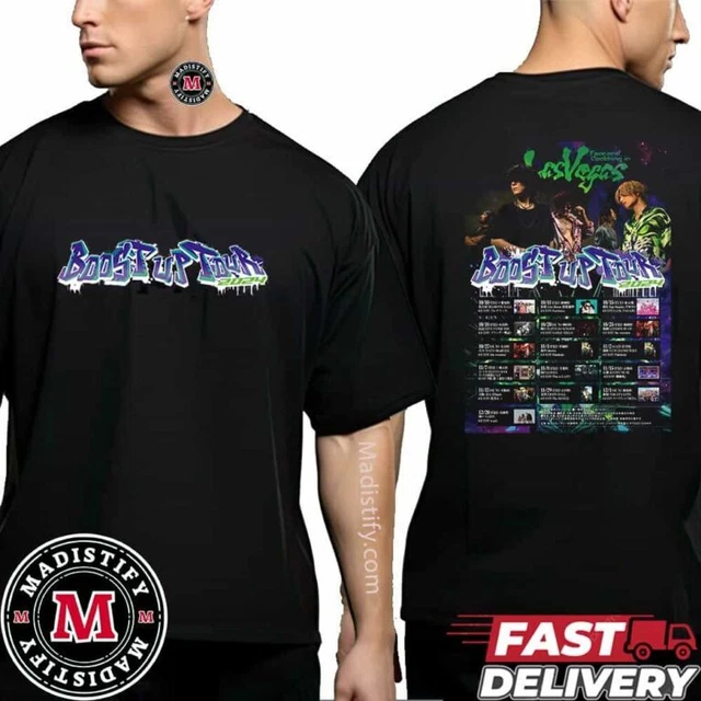 NEW BOOST UP TUr 2024 Las Vegas Schedule List Date Two Sides T Shirt S