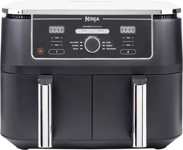 neu Ninja AF400EU Foodi MAX Dual Zone Doppel Heißluftfritteuse 9,5 Liter 2470W
