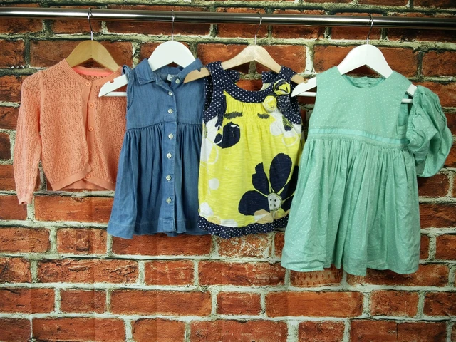 Baby Girl Bundle Age 9-12 Mths M&S Next Gap 3X Summer Dress Set & Cardigan 80Cm