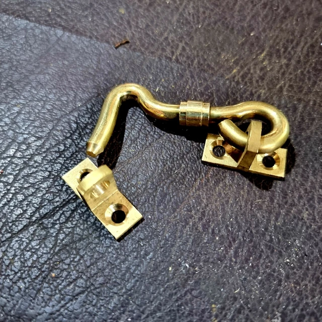 Cabin Hook and Eye Latch Lock ShedGate Door Catch Silent Holder 1.5" In