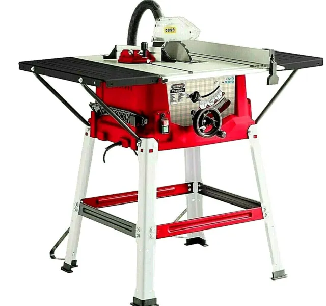 Lumberjack 10" 1800w 254mm Bench Table Saw with Legstand Extensions & Blade 230v 3