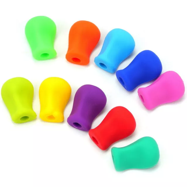 10Pcs Pencil Grips Pencil Holder Pen Writing Aid Grip Posture Correction Tool AU