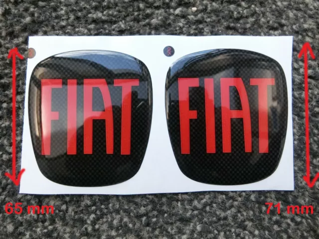Set Aufkleber Stickers Logo Fiat Grande Punto Evo Motorhaube Vorne Hinten R
