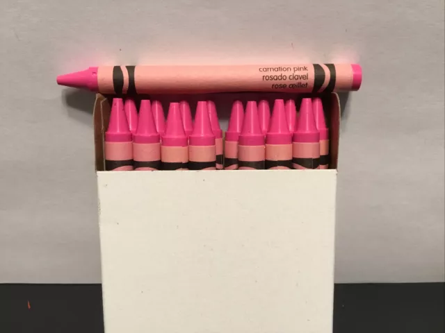 MinifigFans 50 Pink Crayons Bulk - Single Color Crayon Refill - Regular  Size 5/16 x 3-5/8