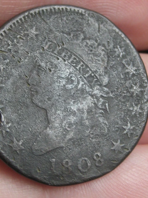 1808 Classic Head Large Cent Penny- VF Details