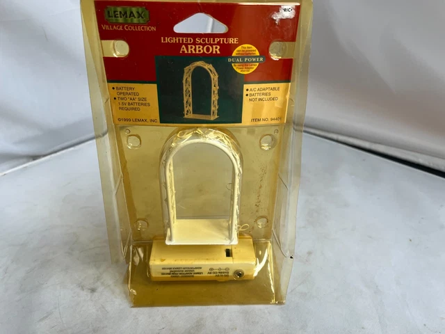 Lemax Village Lighted Sculpture Christmas Arbor 1999 Accessory 94401 Dual Power