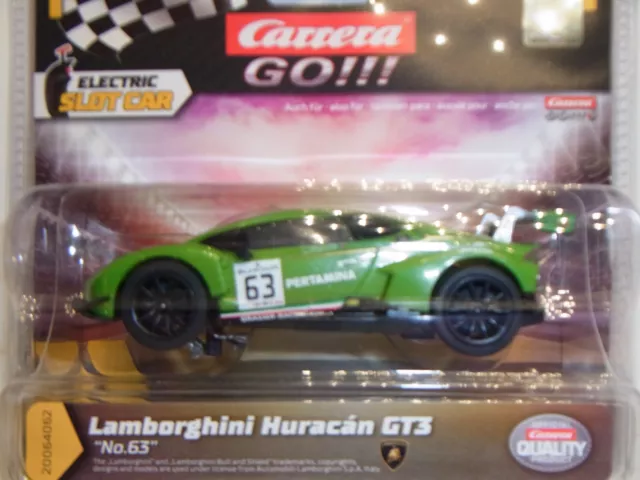 Carrera GO!!! 64062 Lamborghini Huracán GT3, No.63 Slot Car Racing Vehicle