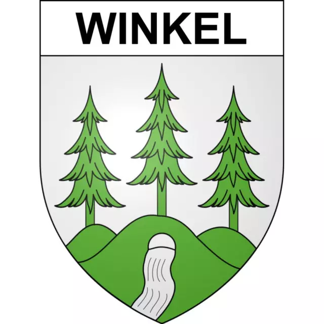 Winkel 68 ville sticker blason écusson autocollant adhésif