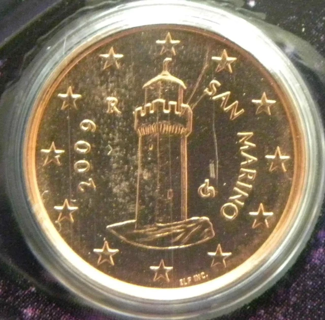 SAINT MARIN - 1 CENT EURO BU 2009 - Pièce encore scellée