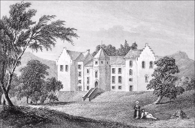 SCOTLAND - TOWER of BARJARG (Dumfries & Galloway) - Steel engraving 19th century