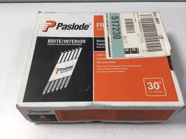 2,000 Paslode Framing Nails 650603 RounDrive 30 * Brite 2 3/8” x.113 Gauge Ring