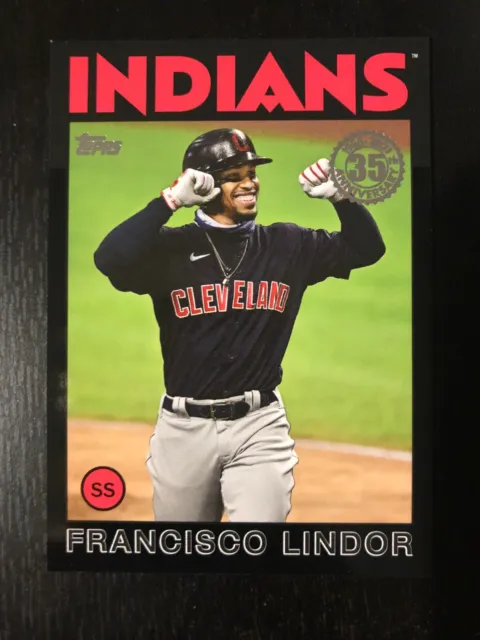 Francisco Lindor 2021 Topps Black /299 Baseball Card #86B-66 - Cleveland Indians