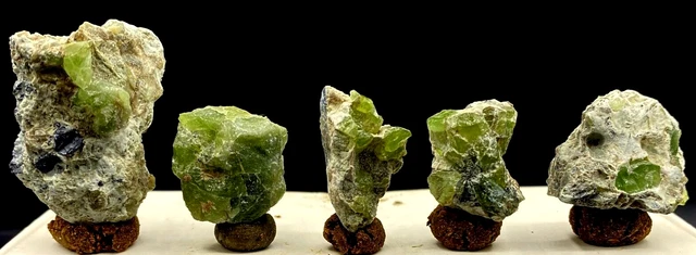 30 Gram Stunning Quality Natural Olive Green Color Peridot Crystals Lot @ Supat
