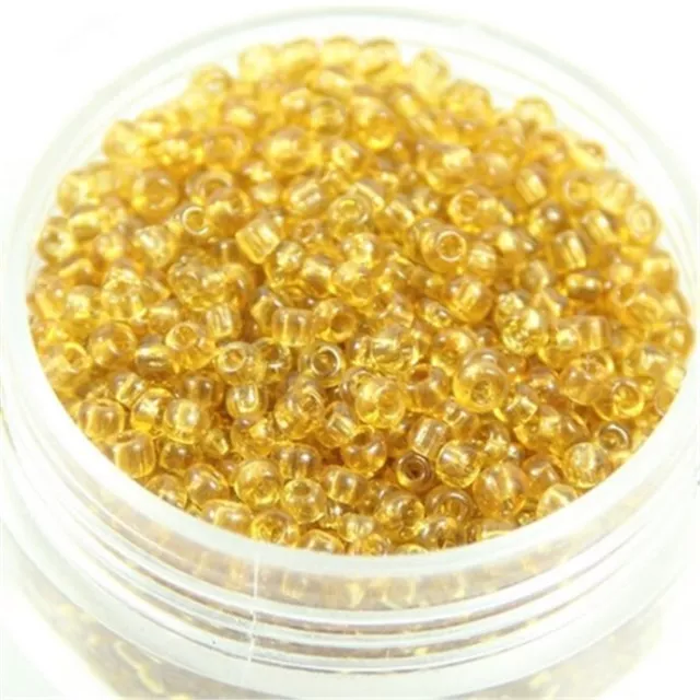 500Pcs 2Mm Amber Transparent Lot Colorful Glass Czech Beads Jewelry Making Diy