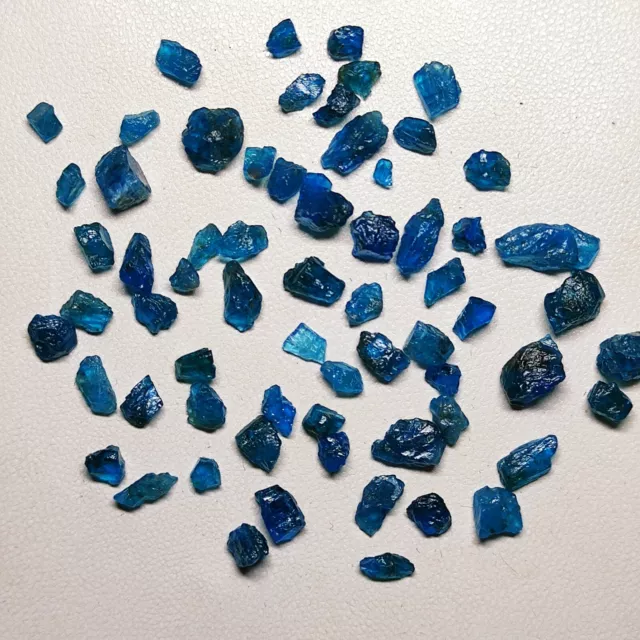 50ct Deep Blue Apatite Rough Cabochon Semi Precious Crystal Gemstone CX10-2 AU