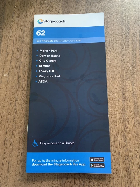 STAGECOACH CUMBRIA: ROUTE 62 Carlisle city bus timetable leaflet June ...