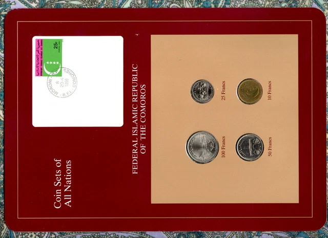 Coin Sets of All Nations Comoros Islands 1977 - 1994 UNC