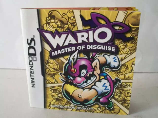 Wario: Master of Disguise Manual Only NO GAME Nintendo DS Instruction Booklet