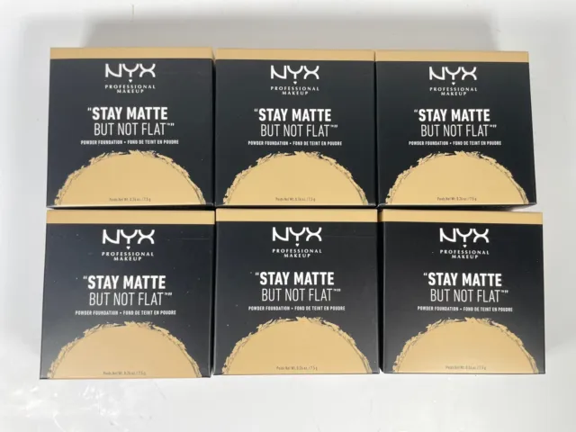 6 NYX HD Studio Stay Matte But Not Flat Powder Foundation SMP06 Medium Beige