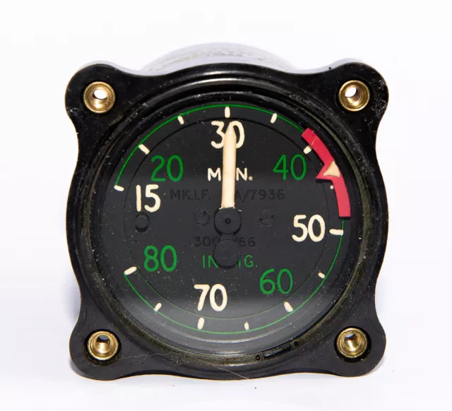 Manifold Pressure Indicator Mk.1.F 6A/7936 15-80 In.Hg. RAF Vintage Aircraft