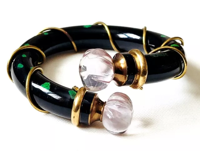 Vintage CHRISTIAN DIOR Poison Perfume Bottle Bangle Bracelet