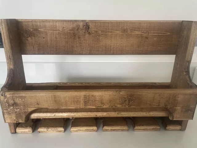 wooden shelf with screws length 74cm width 13.5cm (2 available)