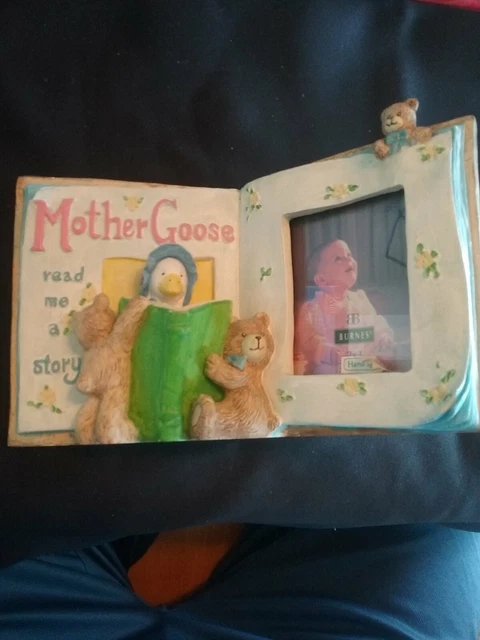 Mother Goose Ceramic Picture Frame Story Book Baby Photo Nursery Room