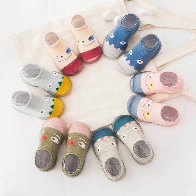 Cartoon Home Crib Shoes Boots Baby Newborn Kids Toddler Anti-Slip Socks Slipper