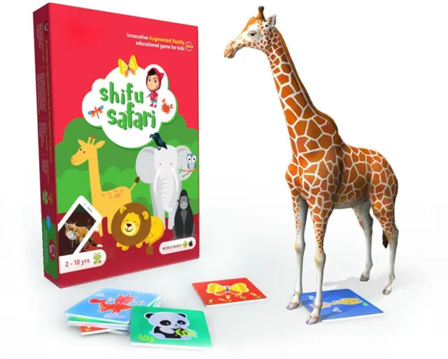 4D Educational Augmented Reality Based Game 60 Animal Flashcards,Color May Vary.