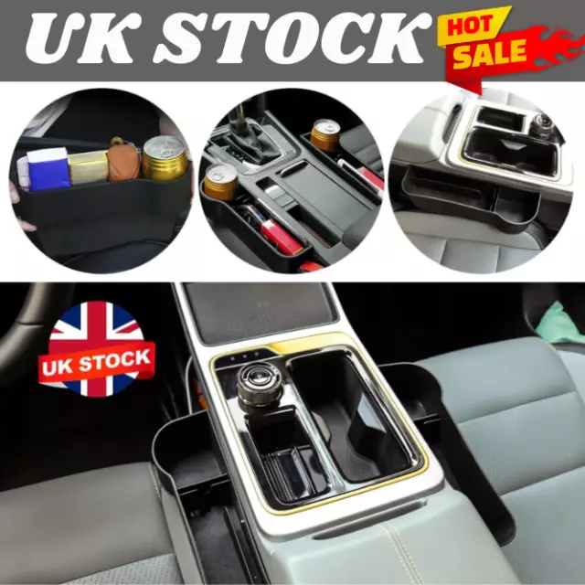 Dual Usb Car Crevice Storage Box Led Ambient Light Seat Gap Slit