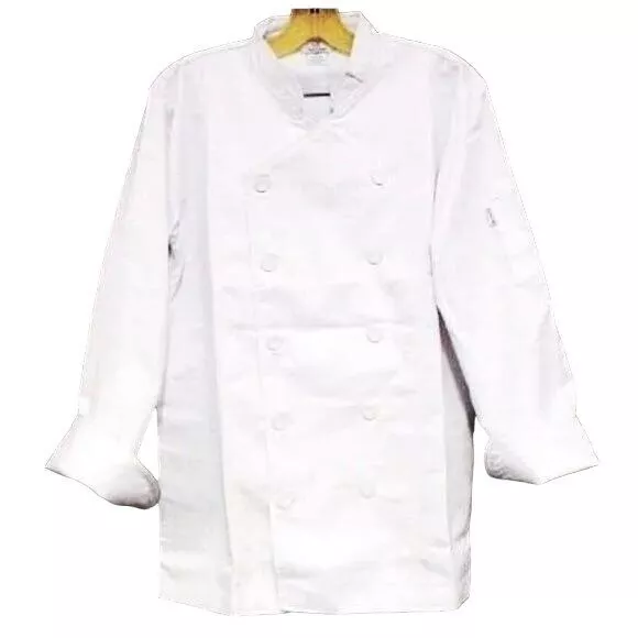 White Chef Coat CIA Culinary Institute America Double Breasted New Style 9602 XL