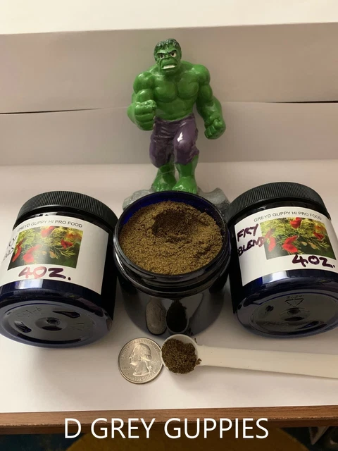 Greyd Guppy Hi Protein Hi Density Fry Growth Food 4 Ounce Jar Free Shipping!