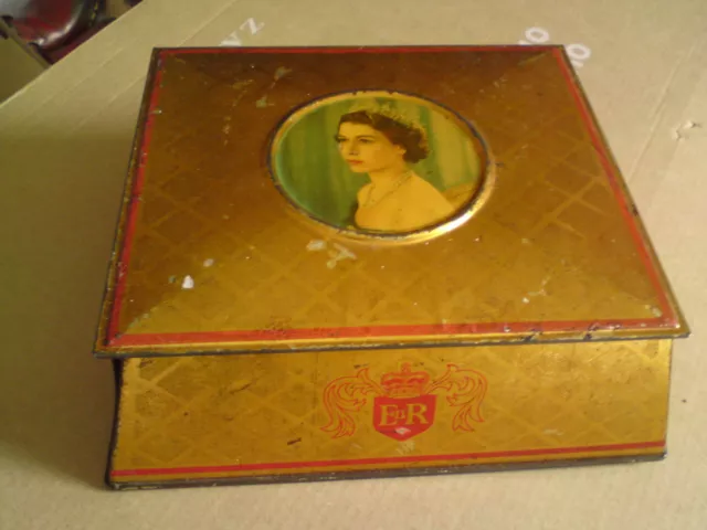 Vintage Collectable Mc. Vitie & Price Ltd. Coronation Souvenir Tin Box - 1953