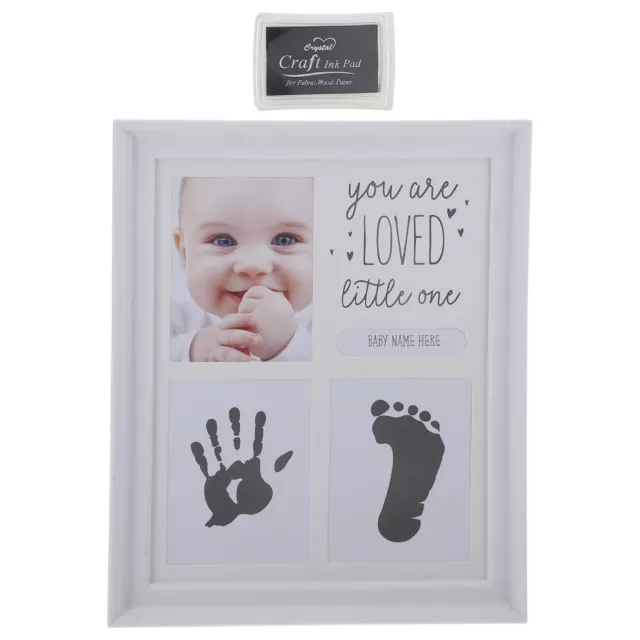 Baby Hand Footprint Kit Infant Handprint Keepsake Inkpad Photo Frame