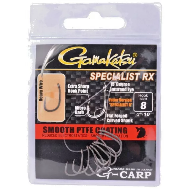 Gamakatsu G-Carp Specialist RX Hooks Gr. 2 4 6 8 Karpfenhaken NEW OVP