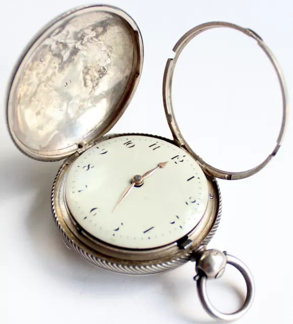 Pocket Watch - Silver Verge - 1876 - Hunter - Antique - Vintage - Rare