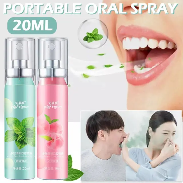 Breath Freshener Spray Bad Odor Halitosis Remove Treatment Clean 20ML m2u Z8U8