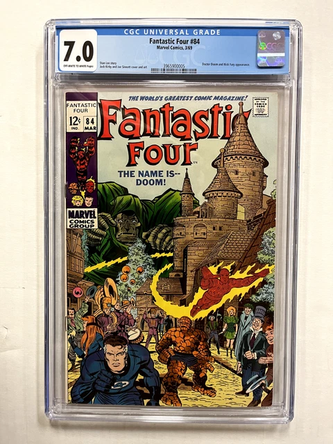 Fantastic Four 84 CGC 7.0 - Doctor Doom!! - Kirby 1969 Marvel OW to White Pages