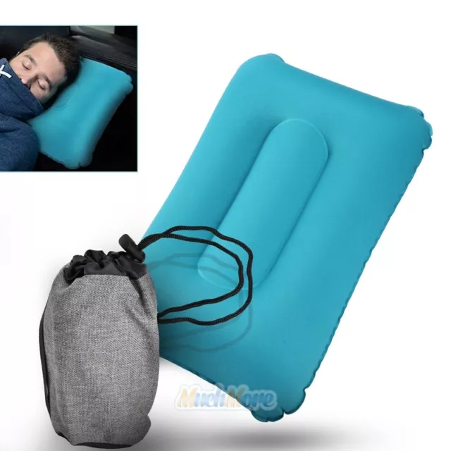 Inflatable Air Camping/Travel Pillow Ultralight Portable Backpacking TPU w/ Case