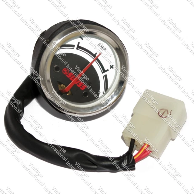 BLACK DIAL AMP METER AMPERE GAUGE Fits ROYAL ENFIELD BULLET New 14.27