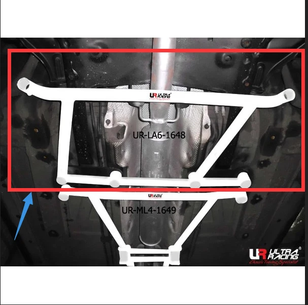 Front Lower Bar For 2007-2014 Mini ClubMan R55 1.6T Ultra Racing 6 Points
