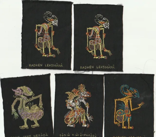 Turmac, 5 Javanese Figures silks