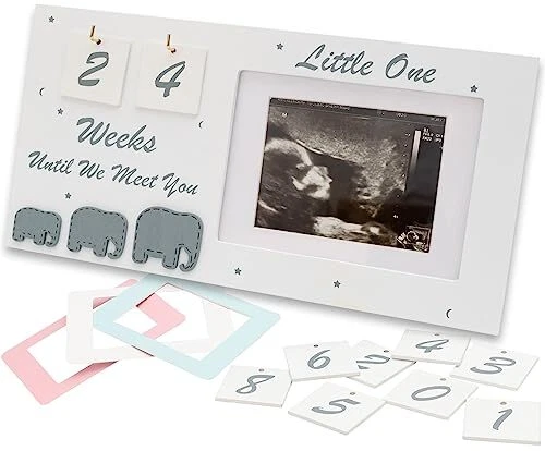 Baby Sonogram Picture Frame with Countdown Calendar and Changeable Mats - Bea...