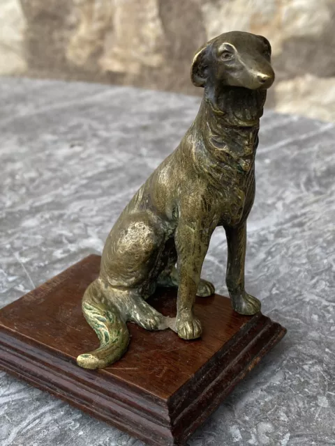 lévrier bronze Ancien Art Déco , 8,5 Cm