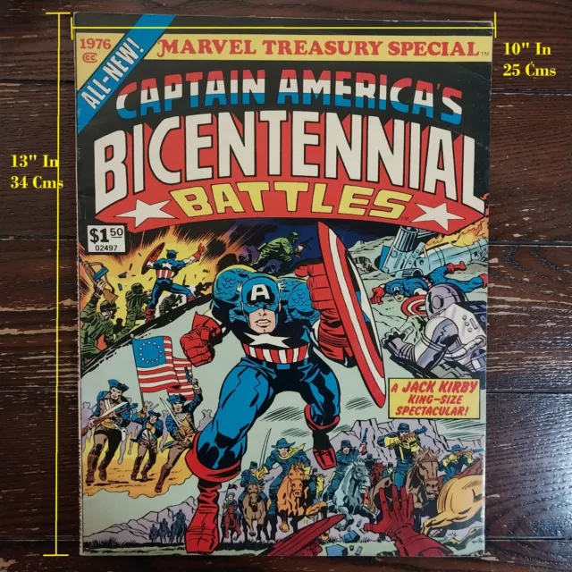 MARVEL TREASURY SPECIAL 1976 CAPTAIN AMERICA'S BICENTENNIAL BATTLES Large Size